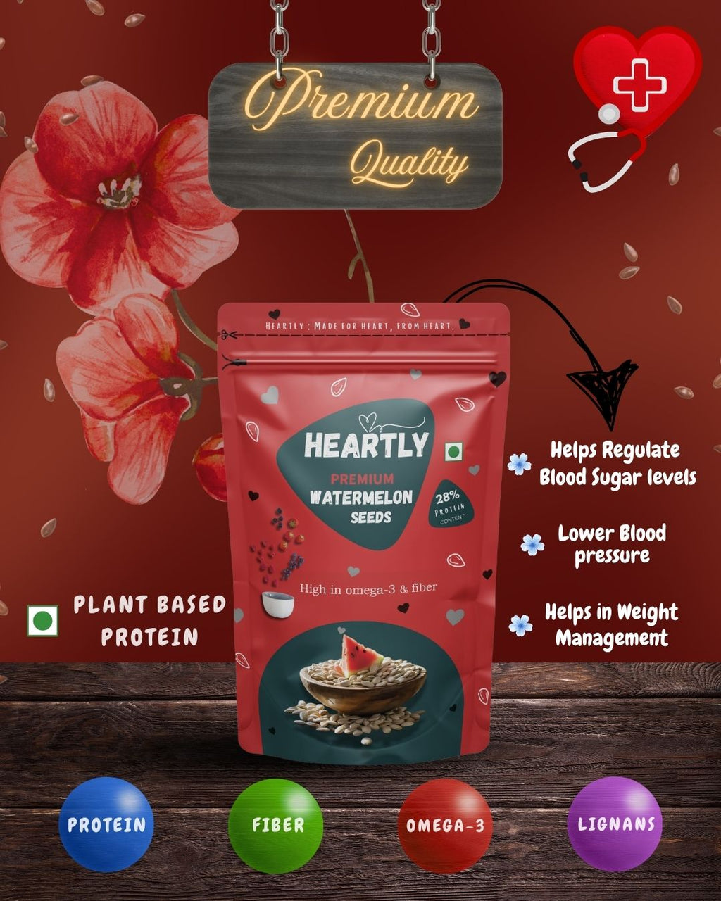Heartly Watermelon Seeds 200g