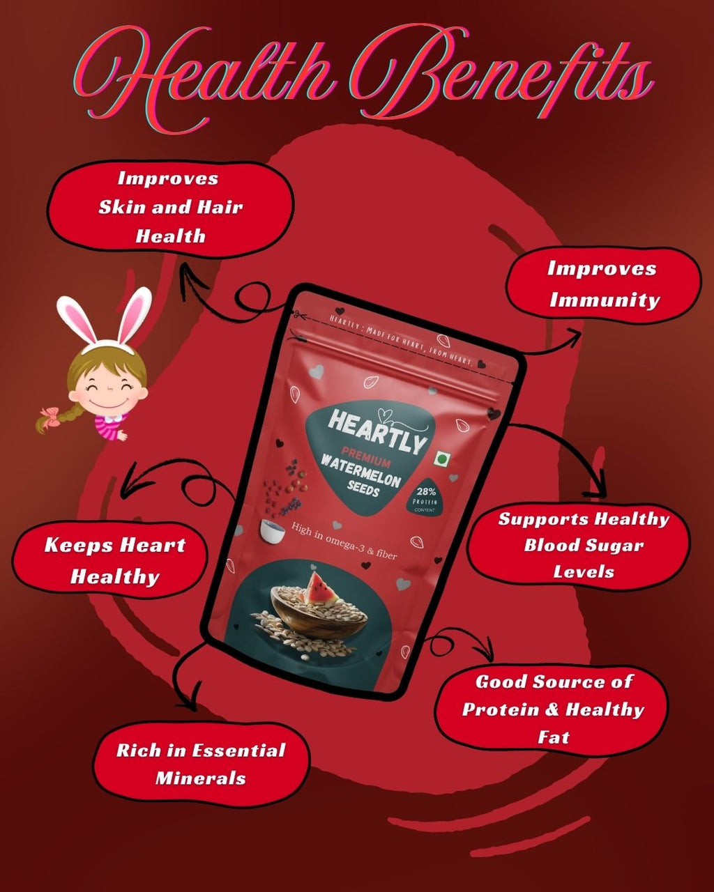 Heartly Watermelon Seeds 200g