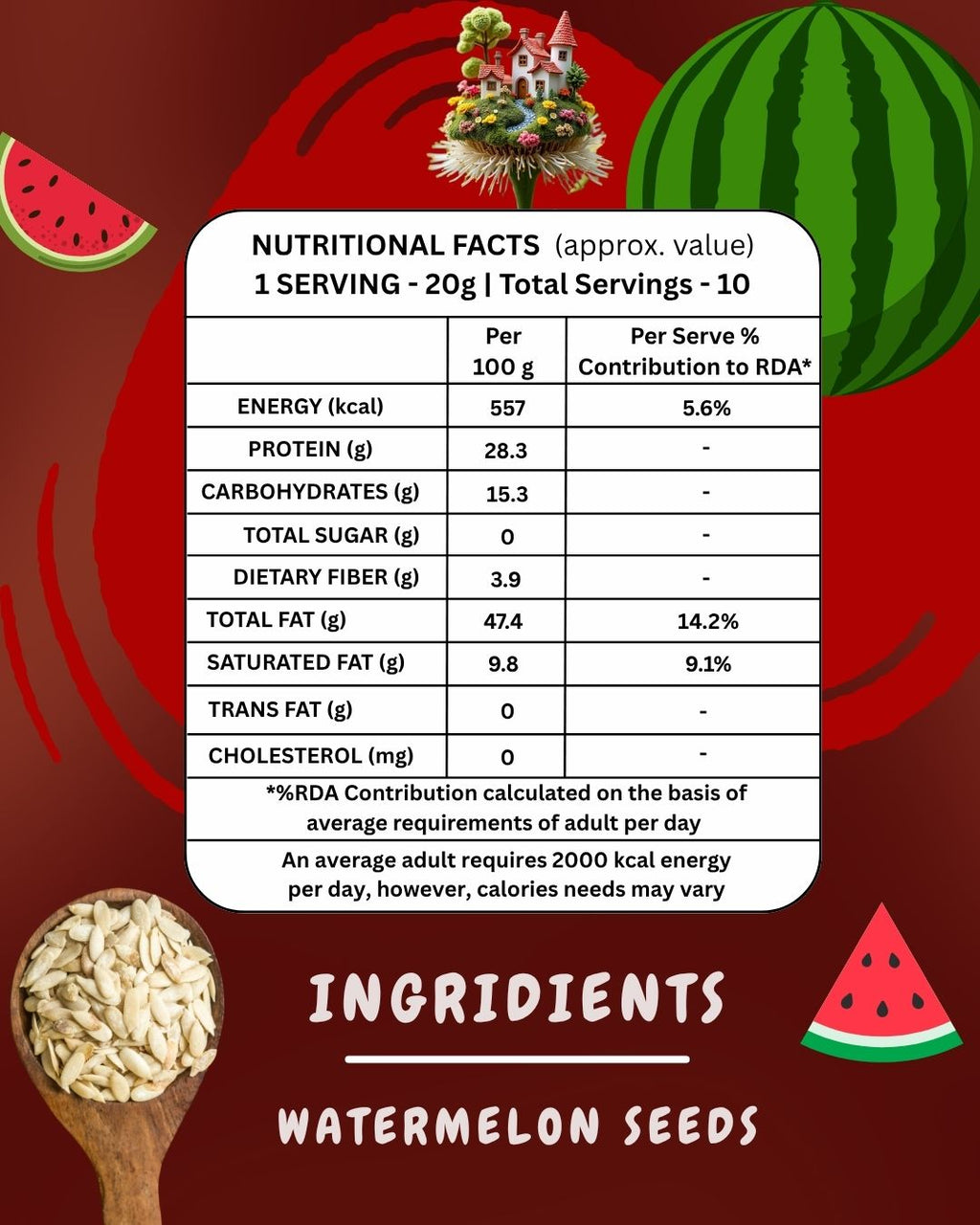 Heartly Watermelon Seeds 200g