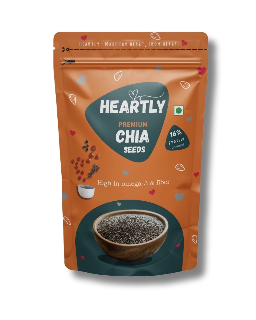 Heartly Black Chia Seeds 200g