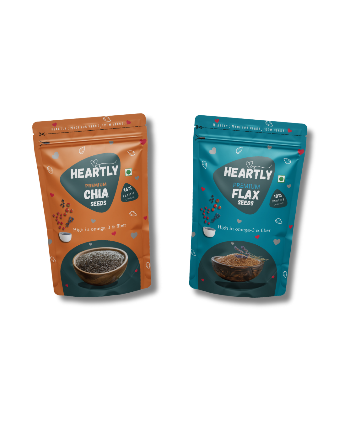 Pack of 2 - (Flax Seeds & Chia Seeds)
