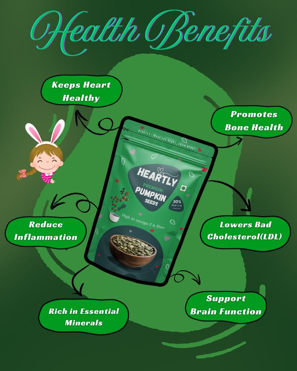 Heartly Pumpkin Seeds 200g