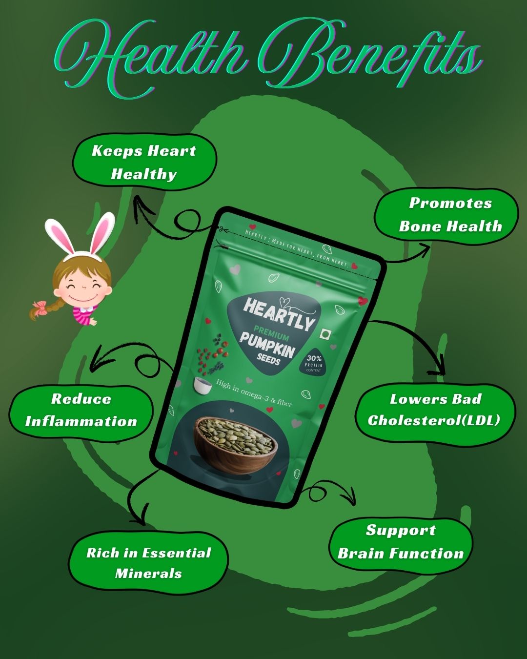 Heartly Pumpkin Seeds 200g