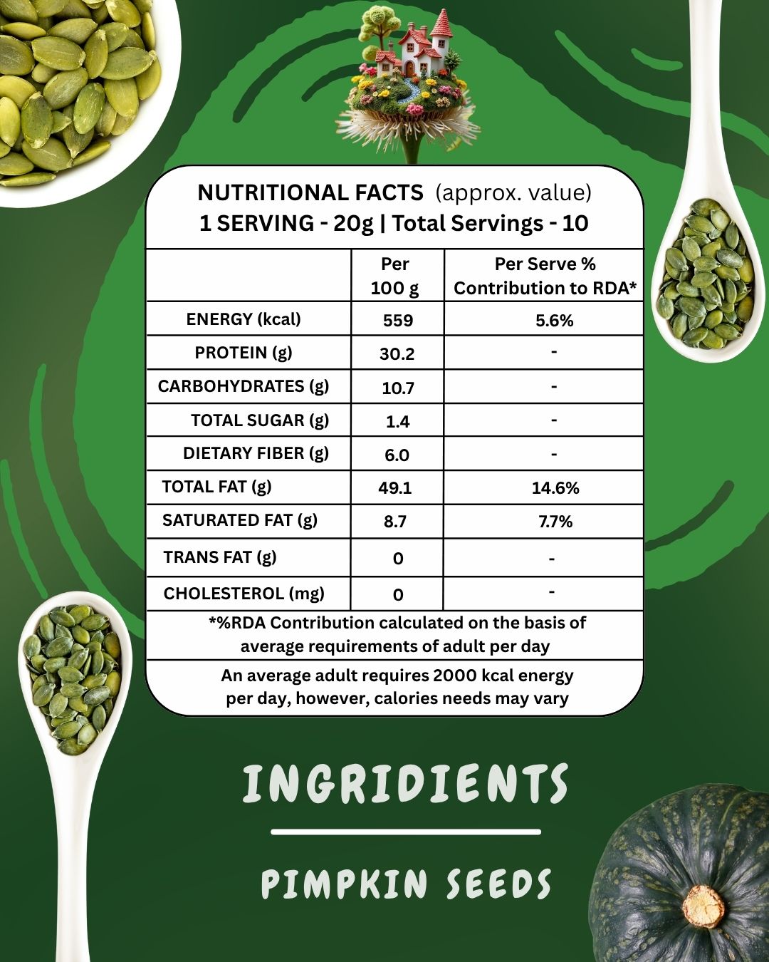 Heartly Pumpkin Seeds 200g