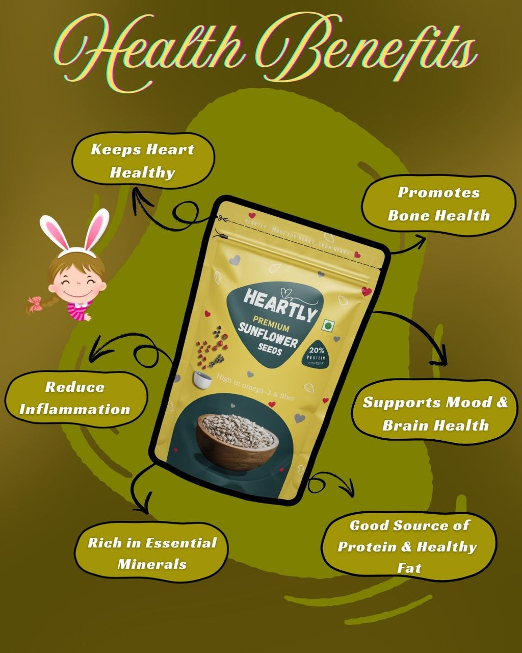 Heartly Sunflower Seeds 200g