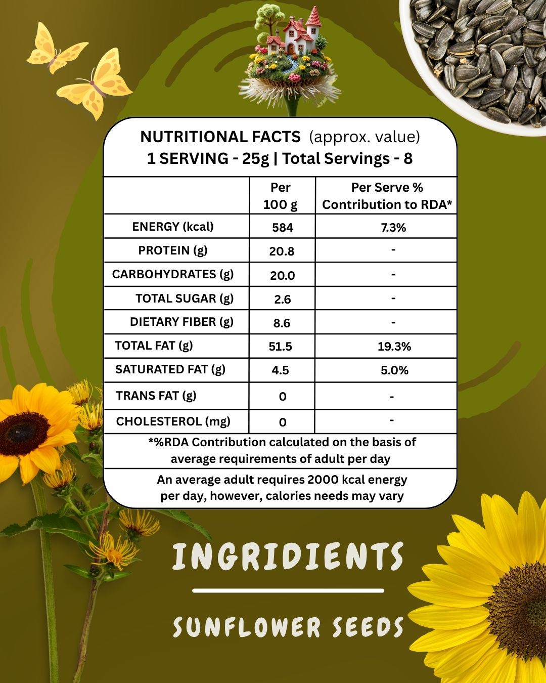 Heartly Sunflower Seeds 200g