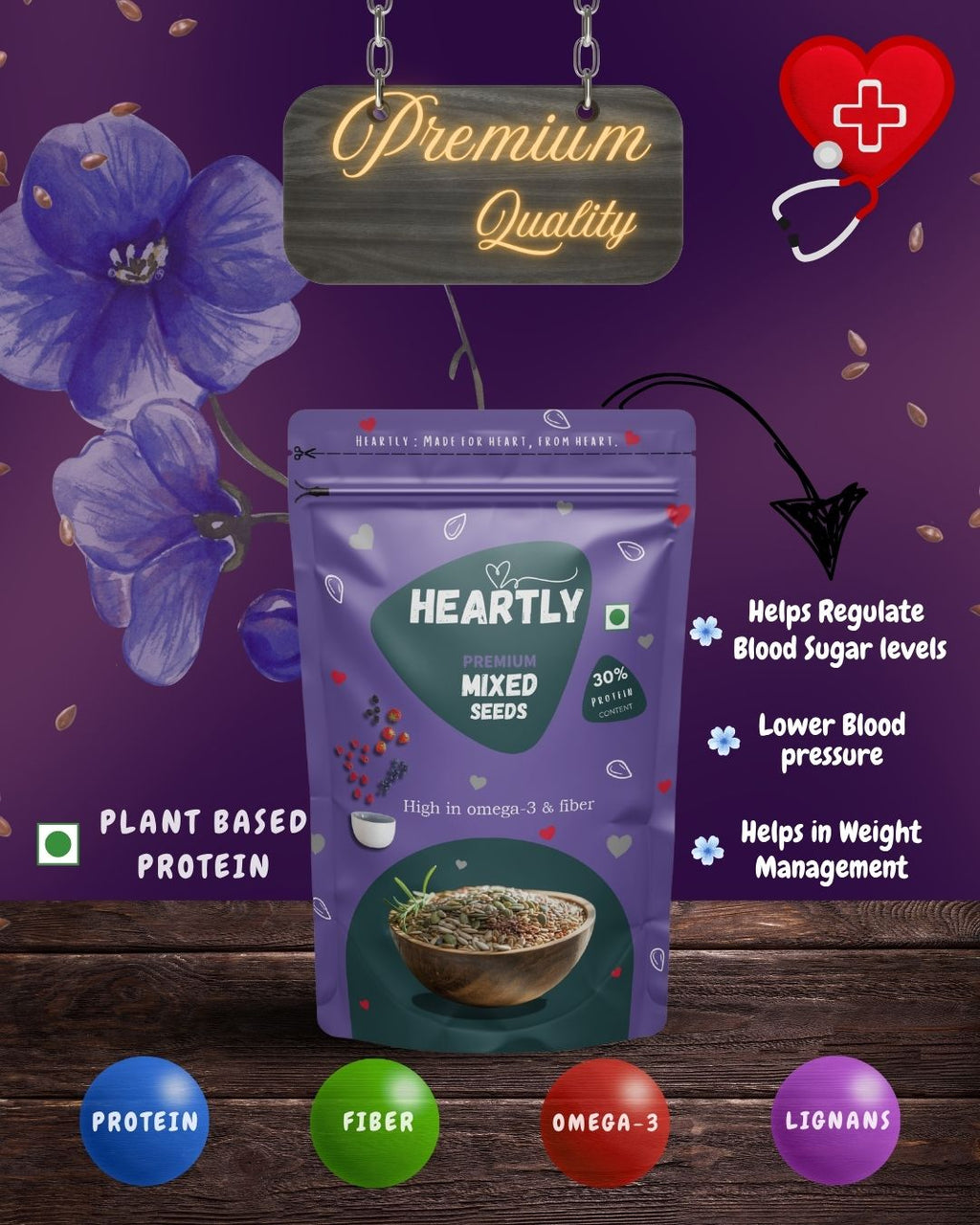 Heartly 5-in-1 Mixed Seeds 200g