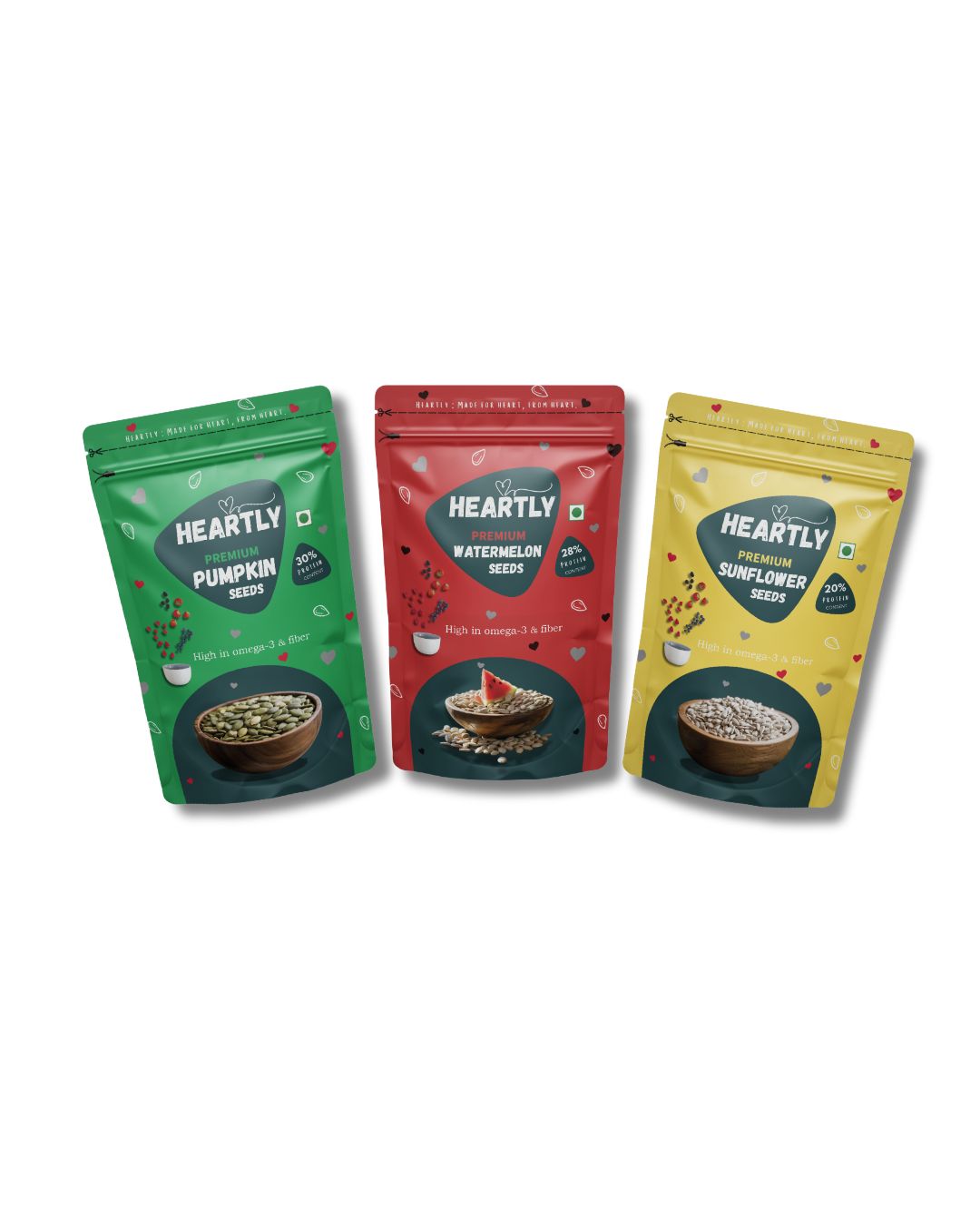 Pack Of 3 - (Pumpkin, Sunflower, Watermelon Seeds)